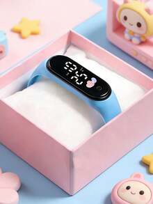 5pcs/Set TPU Silicone Strap Kids LED Digital Watch With Heart Shape, Displays Time, Month, Year, Week, Suitable For School, Daily Wear, Holidays & Gifts - Multicolor - View 4