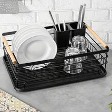 Escurridor de platos multifuncional para cocina, escurridor vertical con bandeja, escurridor de platos, escurridor de vasos de agua para el hogar, cuencos, platos, palillos, cuchillos y tablas de cortar, escurridor de platos desmontable que ahorra espacio - escurridor de platos de plástico, adecuado para cocinas, vehículos recreativos, furgonetas camper y remolques de viaje, escurridor de fregadero de cocina, escurridor de platos de doble capa con escurridor de cubiertos, escurridor de platos desmontable con bandeja de goteo, juego de almacenamiento y organización de vajilla de cocina. - Monocapa multicolor - Ver 2