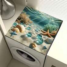 1pc Underwater Creature Pattern, Warm Family Atmosphere, Diatomite, Non-Slip, Suitable For Washing Machine Cover Pad, Dryer Cover Pad, Coffee Machine Pad, Kitchen Countertop Pad. Multi-Purpose Household Mat - 3-color Underwater Creature Pattern - View 15