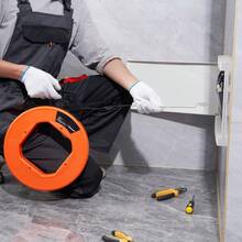 Fish Tape, 240-Foot, 1/8-Inch, Steel Wire Puller With Optimized Housing And Handle, Easy-To-Use Cable Puller Tool, Flexible Wire Fishing Tools For Walls And Electrical Conduit, Non-Conductive - Orange - View 9