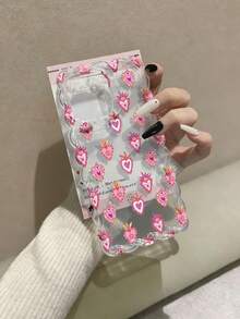 编织波浪边极简高端TPU爱心彩绘防震手机壳，兼容 17 Pro/17 Air/17/17 Pro Max/16/11/16 Pro/16 Plus/16 Pro Max/16 e/15 Pro Max/13/14/12/XS/XR/7G/8 Plus/XR/7/8，彩绘款也兼容 15 Pro Max，Apple 13、14、11软壳，P12防震X，编织波浪边12/14彩绘TPU防震软壳 - 彩色 - 查看 1