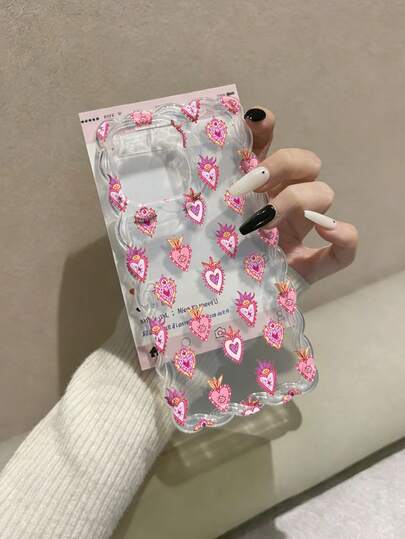 Braided Wave Edge Minimalist High-End TPU Heart Painted Shockproof Phone Case Compatible With Iphone 17pro/17Air /17/17promax 16/11/16pro/16plus/16promax/16e/15Promax/13/14/12/XS/XR/7G/8PXR /7/8, Painted Compatible With Iphone 15Promax, Apple 13, 14, 11 Soft Case, P12 Shockproof X, Braided Wave Edge 12/14 Painted TPU Shockproof Soft Case