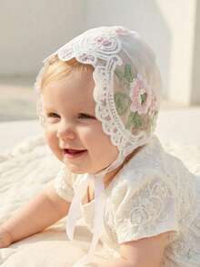 1pc Vintage Palace Style Embroidered Pink Retro Hat - 1PC - View 12