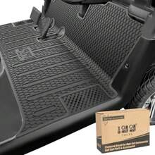 Golf Cart Floor Mat for EZGO RXV 2008-up Full Coverage Floor Liner Mat with Grass-Scraping Design Honeycomb Pattern Made by Eco-Friendly Resin Rubber - Black - Negro - Ver 8