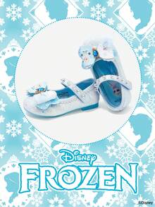 Disney 1 Pair Licensed Princess Shoes, Suitable For Daily And Holiday Outdoor Wear, Comfortable, Non-Slip, Breathable (Children Flat Shoes, Girls Shoes, Princess Shoes, Queen Shoes) - Baby Blue - View 2