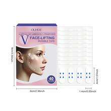 40 Pieces Facial Masks, Skincare Tools, Facial Care Strips Suitable For All Skin Types - Transparent V-Shaped Eye Mask And Neck/Broad-Shoulder Area Tightening Patches, Invisible Firming Patches, Made Of Thermoplastic Polyurethane, Instantly Firm And Lift The Skin. - Multicolor - View 2