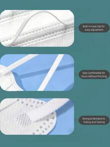 5pcs/20pcs/30pcs/50pcs Disposable 4-Season 3-Ply Breathable Dust-Proof Masks, Individually Packaged, Suitable For Daily Use, Travel And Gatherings, Unisex Design - Multiple Styles - View 7