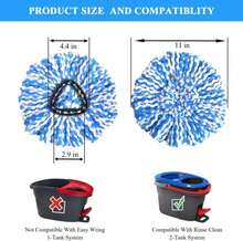 [ 5 Pack ]Mop Heads Replacements, Spin Mop Replacement Head Deep Cleaning Machine Washable And Easy-To-Replace,Spin Mop Refill Replacement Head 100% Microfiber,Mop Head Compatible With O Ceda EasyWrin - ColorA - 查看 2