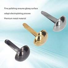 Hztyyier Remaches de Cuero, Set de 150 Piezas, Cabeza Redonda, Hierro, 3 Colores, para Manualidades y Proyectos DIY - / - Ver 7