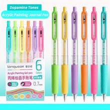 6pcs Professional Planner Pens Back To School Set, Acrylic 3D Layered + Ballpoint Smooth Writing, Bleed-Resistant, Compatible With Planner Tapes & Notebooks, Suitable For Student Creative Arts - Colorful Black Series - View 13