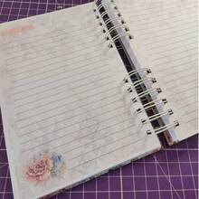 A5 Floral Pink And Blue Notebook Personalized With Initial Of The Alphabet - G - 查看 3