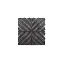 10 Tiles BLACK Modular Interlocking Ribbed Garage Flooring Tiles Heavy Duty - C - View 6