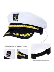 Women's Hat Combo, Costume Accessories Set, Cosplay Props - Navy Cap, Sailor Hat, Scarf Combo, Party Decoration - Multicolor - View 10