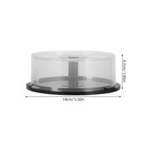 1pc Cubo de almacenamiento de gran capacidad para CD/DVD, soporte de plástico transparente vacío, organizador de almacenamiento de discos compactos DO3A - 1 pieza para 25 discos - Ver 2