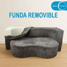 Sofá Cama Matrimonial DreamSoft con Cojines Decorativos En Color Gris - Gris Claro - Ver 4