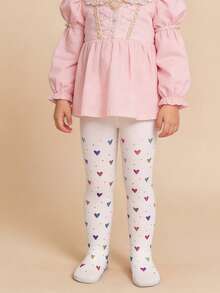 Colorful Dance Tights, Colorful Butterfly & Star Printed Stirrup Tights For Kids, Soft & Comfortable, Colorful Printed Tights - Multicolor - View 8