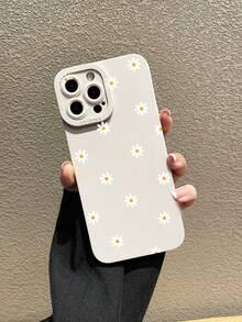 Flower Daisy Pattern Phone Case, Compatible With Apple Phones, Waterproof, Shockproof, Anti-Fall, Scratch-Resistant - Multicolor - View 1