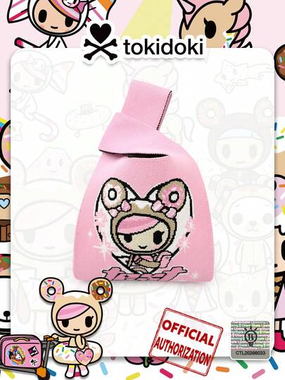  [TOKIDOKI] Cartoon Pattern Foldable Handbag, Portable Crossbody Bag, Daily Shopping Wallet, Suitable For Parties, Festivals, Gift For Friends