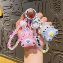 New Jelly Sitting Heart-Shaped Bear Cute Keychain, Car Key Chain, Backpack Pendant, Gift, Holiday Gift, Birthday Gift, Perfect Gift - Multicolor - View 4