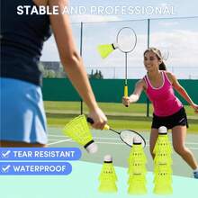 ZIYIZE 12 Pack Nylon Badminton Shuttlecocks Badminton Birdie Balls With Great Stability And Durability,Shuttlecock Indoor Outdoor Sports Hight Speed Training - trắng - Xem 2