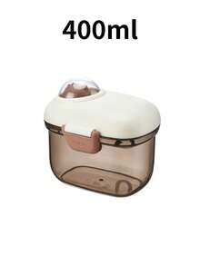 1pc Planet Themed Milk Powder Container/Cereal Storage Box/Kitchen Storage Box/Fruit Snack Spice Storage Box, Baby Supplies, Layered Milk Powder Storage Box With Scoop, Double Sealing Ring + Reinforced Clasp, Lid With Time Scale (Available In 1000ml And 400ml Sizes) - Brownish-brown Base - View 14