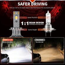 HYNBYZJ Bộ 2 bóng đèn pha LED H11 H7 H4, ánh sáng trắng lạnh 6000K, độ sáng 120000LM, công suất 260W, bóng đèn LED độ sáng cao, chùm sáng toàn phần, phù hợp để thay thế bóng đèn H1 H3 9005 9006, HB3 HB4 HB5 HB2 9003, bóng đèn sương mù, chùm sáng cao/thấp, độ sáng tăng 2200%. - A - Xem 4