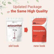 MicroIngredients Astaxanthin 12mg With MCT Oil, 120 Softgels, 4 Month Supply | Premium Astaxanthin Antioxidant Supplements* | Fresh Microalgae Source | Triple Strength, Non-GMO, Gluten Free, No Soy - 120 Đếm - Xem 2