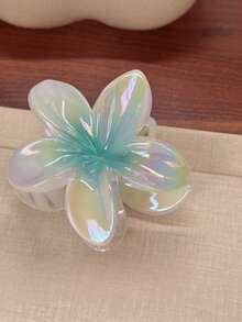 1件/3件/6件裝 花卉印花休閒款 ABS 塑料仿珍珠花朵髮夾，漸層漸變色，歐美時尚髮飾 - 彩色 - 查看 7