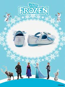 Disney 1 Pair Licensed Princess Shoes, Suitable For Daily And Holiday Outdoor Wear, Comfortable, Non-Slip, Breathable (Children Flat Shoes, Girls Shoes, Princess Shoes, Queen Shoes) - Baby Blue - View 3