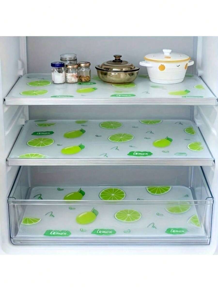 Waterproof Fridge Mat - Moisture-Proof, Skid-Proof, Washable, Reusable, 2 Patterns To Choose From, Made Of EVA Material, Can Be Freely Cut To Fit Different Sizes, Suitable For The Internal Shelves Of The Refrigerator, Kitchen Cabinets, Drawers, Etc., To Keep The Home Storage Area Clean And Tidy.