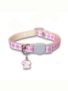 1pc Pet Collar With Embroidered Floral Pattern, Cartoon Pendant & Bell, Kitten/Puppy Neck Decoration Collar - Multicolor - View 11