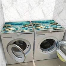 1pc Underwater Creature Pattern, Warm Family Atmosphere, Diatomite, Non-Slip, Suitable For Washing Machine Cover Pad, Dryer Cover Pad, Coffee Machine Pad, Kitchen Countertop Pad. Multi-Purpose Household Mat - 3-color Underwater Creature Pattern - View 7