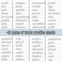 Sổ tay luyện viết thư pháp 56 trang - Chữ hoa & chữ thường, số, từ và hướng dẫn kiểm soát nét viết, in trên giấy màu be (thân thiện với mắt) - Bút mềm hỗ trợ luyện viết, khổ A4. - A4 - Xem 5