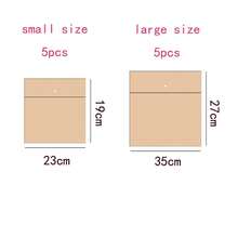 10件套，5个大号和5个小号无纺布纽扣封口收纳袋，防尘文件及杂物礼品整理袋，不含贴纸 - 套裝 - 查看 6