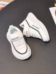 1 Pair White Children's Autumn New Baby Toddler Shoes, Girls Infants Shoes, Boys Soft Sole Casual Sneakers, - Black and White - View 9