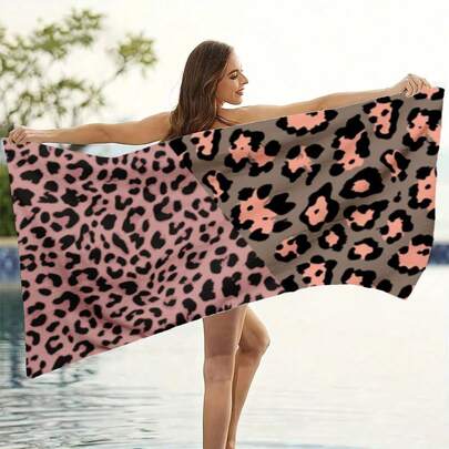 GEL HUT MUN 1条超柔软速干蓝色沙滩巾，饰有海星和海马图案 - 防沙、超强吸水超细纤维，是泳池、露营、瑜伽、潜水的理想之选 - 热带风情，尺寸为59x29.5英寸/70x31.4英寸 - 完美的旅行必备品，瑜伽巾 | 亮丽沙滩巾 | 速干面料