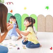 Jetec - Juego de 6 almohadillas para orejas de pared de fieltro para niños, anticolisiones, 3D, 15.75 x 7.87 x 0.35 pulgadas, panel de pared autoadhesivo para cabecero tapizado para autismo y sala de - Verde - Ver 6