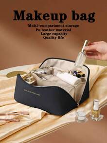 1pc Fashion Large Capacity Women's Makeup Bag, Portable Travel Handheld Cosmetic Organizer Bag - C(L Size Basic Model) - View 16