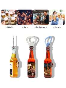 Abridor de botellas personalizado con imán para refrigerador, imán para refrigerador personalizado con forma de botella de vino, imán para refrigerador personalizado con fotos, muy adecuado como recuerdos de boda, artículos promocionales. - Multicolor - Ver 4