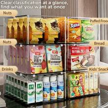 Minimalist Storage Cabinet, Desktop Snack & Miscellaneous Organizer Basket, Acrylic Display Rack - Multicolor - View 2