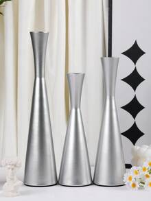 1 Pc/1 Set Tapered Waist Metal Craft Vase, Modern Light Luxury Twisted Pattern Flower Vase, Suitable For Dining Tables, Weddings, Birthdays, Living Rooms, Entryways, Tea Rooms, Tabletop Decorations, High-End Restaurants, Fireplace Mantels, Family Gatherings Celebrations, Decorative Ornaments, Yoga Meditation, Aromatherapy Spaces - Multiple Styles - View 14
