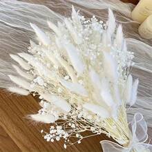 1 Buquê Arranjo Floral de Primavera - Capim-das-Pampas, Lavanda, Flores Coloridas de Primavera/Verão, Decoração Versátil para Casa, Boho, Fazenda, Jardim Moderno, Buquê de Plantas Naturais para Vasos, Casamentos, Aniversários, Festas, Adereços de Fotografia, DIY - santidade - Visão 3