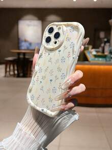 奶油色纹理波浪边亮面油彩碎花图案防摔手机壳，兼容 17 Pro/17 Air/17/17 Pro Max/16/11/16 Pro/16 Plus/16 Pro Max/16 e/15 Pro Max/13/14/12/XS/XR/7G/8P，兼容三星 Galaxy A17/A07/S25/S25 Plus/S25 Ultra/A16/A36，兼容小米 11/12 Pro/12/12 X/13 Pro/14 Pro/15 Pro，兼容 Redmi 10/9/Note9/12c/Note11 Pro/Note8 Pro - 彩色 - 查看 3