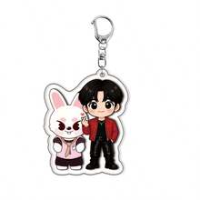 亚克力双面钥匙扣动漫周边精致挂件，PVC钥匙扣周边收藏玩具小礼物背包挂件饰品 - 彩色 - 查看 5