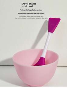 硅胶双头双面洁面化妆刷，易于清洁，质地细腻柔软，亲肤化妆工具 - 多色 - 查看 9