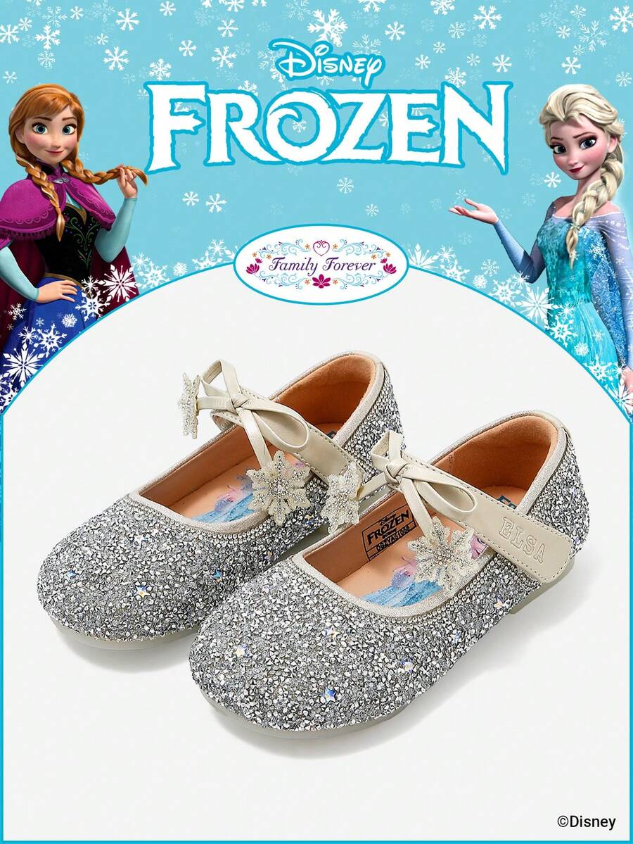 Disney 1 双正品儿童公主鞋，适合日常和户外穿着，舒适、防滑、透气（儿童平底鞋、女童鞋、公主鞋、女王鞋） - 米色 - 查看 1