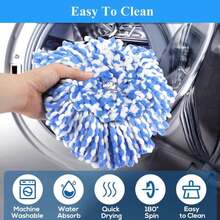 [ 5 Pack ]Mop Heads Replacements, Spin Mop Replacement Head Deep Cleaning Machine Washable And Easy-To-Replace,Spin Mop Refill Replacement Head 100% Microfiber,Mop Head Compatible With O Ceda EasyWrin - ColorA - 查看 6