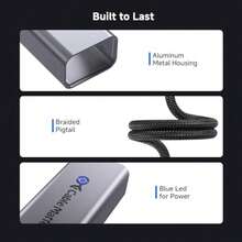 Cable Matters Adaptador USB C a Ethernet de 25 Gb velocidad de red Gigabit de 2 5 adaptador USB C a Ethernet compatible con USB 4 Thunderbolt 4/5 Plug and Play para MacBook portátil y dispositivos - como en la foto - Ver 6