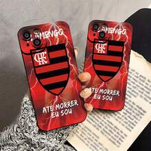 Escudo del club de fútbol Flamengo: pasión rojinegra. Esta elegante funda es compatible con Samsung, Apple, OPPO, , etc. Fabricada en TPU flexible, resistente a golpes y arañazos, ofrece una excelente protección contra caídas y un agarre cómodo. Es un regalo ideal para familiares, amigos y seres queridos, y una opción perfecta para festivales. - Negro - Ver 1