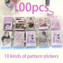 450 piezas/10 sets Paquete de pegatinas que incluye bolsas adhesivas, pegatinas con patrones, bolsas de regalo, tarjetas pequeñas, pegatinas decorativas, insignias de película adhesiva de bolsas, bolsas de regalo de bolsa ciega, tarjetas pequeñas, adecuadas para el empaquetado de bloggers, recuerdos de fiesta, empaquetado de joyería. Pegatinas de dibujos animados lindos para Navidad, bodas, fiestas, viajes, graduaciones, cumpleaños, aniversarios, productos horneados - Multicolor - Ver 20